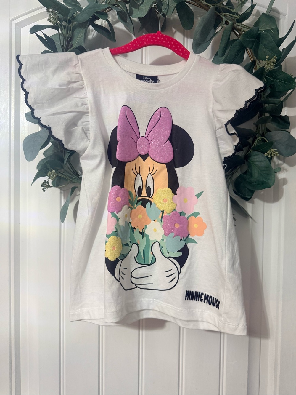 🌿2/$25 • Primark Disney Minnie Mouse Flutter Sleeve Graphic Top